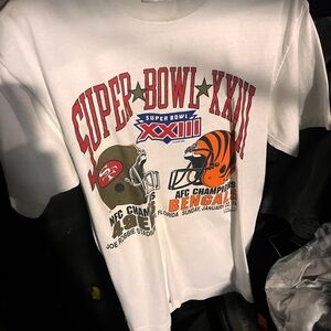 STARTER White Super Bowl XXIII Kids Graphic Tee with Red and Orange Accents